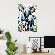 Safari African Elephants Family, Baby Elephant
