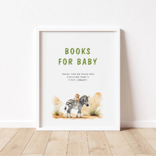 Poster Safari Baby Animals Baby showers Livres Pour Bébé
