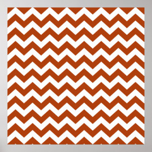 Poster Safari Chevron rouge rouille