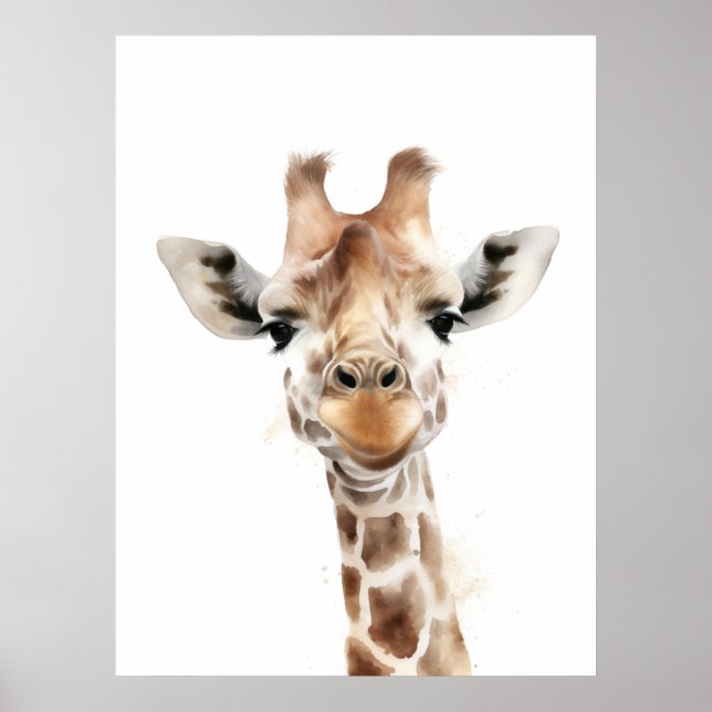 Poster Safari Giraffe Wall Art (Devant)