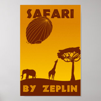 Poster Safari : Par Zeplin !