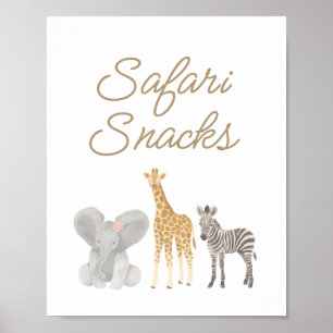 Poster Safari Snacks Anniversaire Table de fête