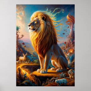 Poster Safari Surreal Lion