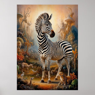 Poster Safari Surreal Zebra