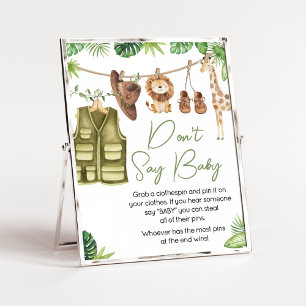 Poster Safari tropical Les animaux de la Jungle ne disent