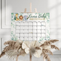 Safari Wild Baby shower Devis Date d'échéance Cale