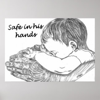 Poster Safe In His Hands Oeuvre originale de D. Boggs