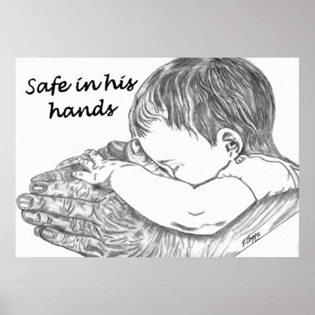 Poster Safe In His Hands Oeuvre originale de D. Boggs (Devant)