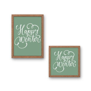 Poster Saga Green Joyeux hiver Noël