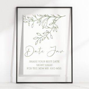 Poster Sage Boho Fleurs Date Nuit