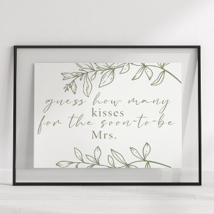 Poster Sage Boho Flowers Devinez Combien De Baisers Jeu P