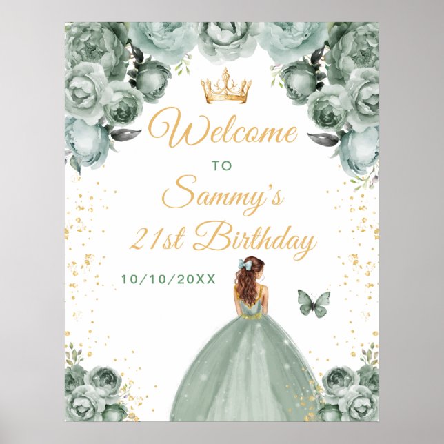 Poster Sage Brown Cheveux Princesse Accueil (Devant)
