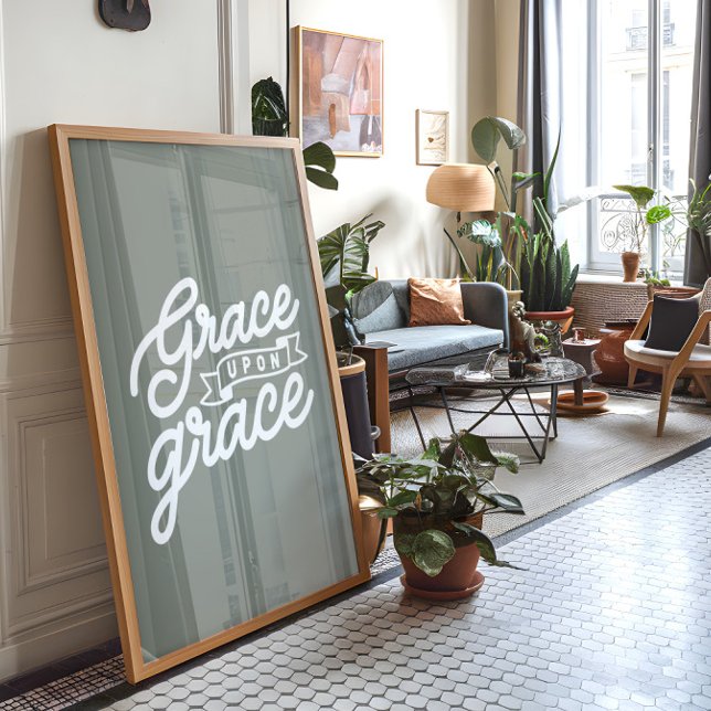 Poster Sage Christian citation Grace sur grâce (Créateur téléchargé)