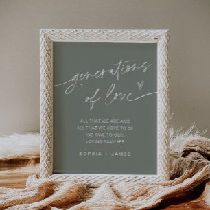Poster SAGE Générations d'amour enseigne de mariage