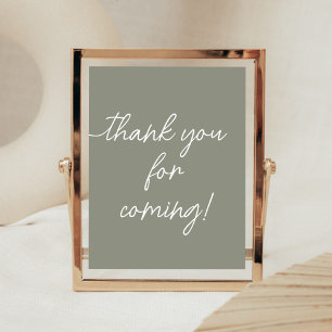Poster Sage Green Boho Merci minimaliste pour venir