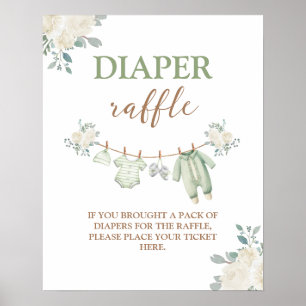 Poster Sage Green Diaper Signal de trapèze