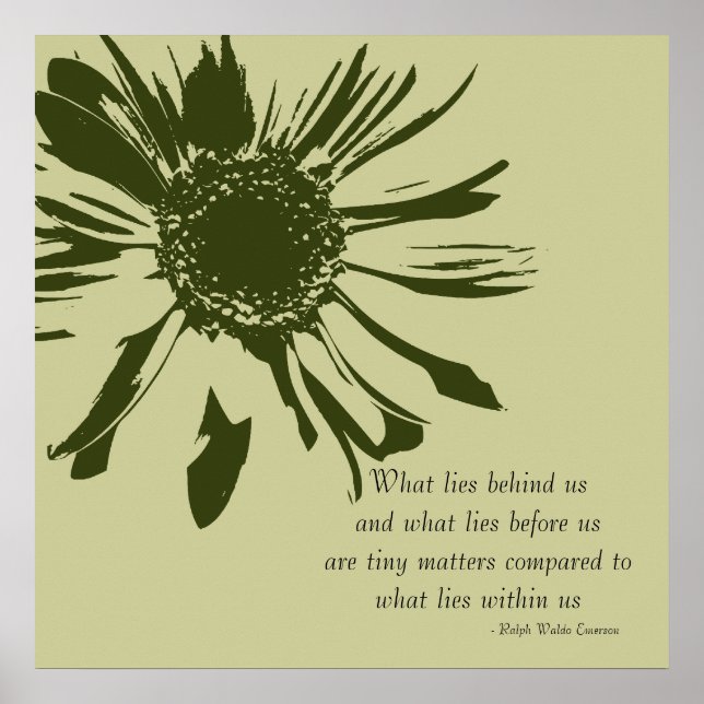 Poster Sage Green Inspirational Floral (Devant)