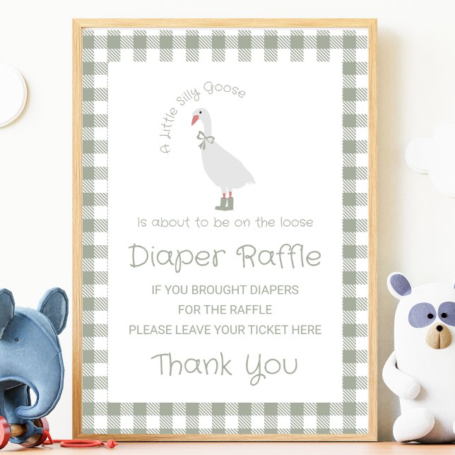 Poster Sage Green Silly Goose Diaper Sonnette (Créateur téléchargé)