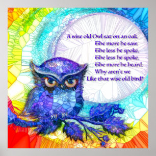Poster Sage Vieil Hibou