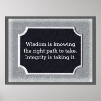 Sagesse et intégrité - art imprimé