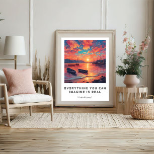 Poster Sagesse Motivationnelle Imagine Est Une Véritable 