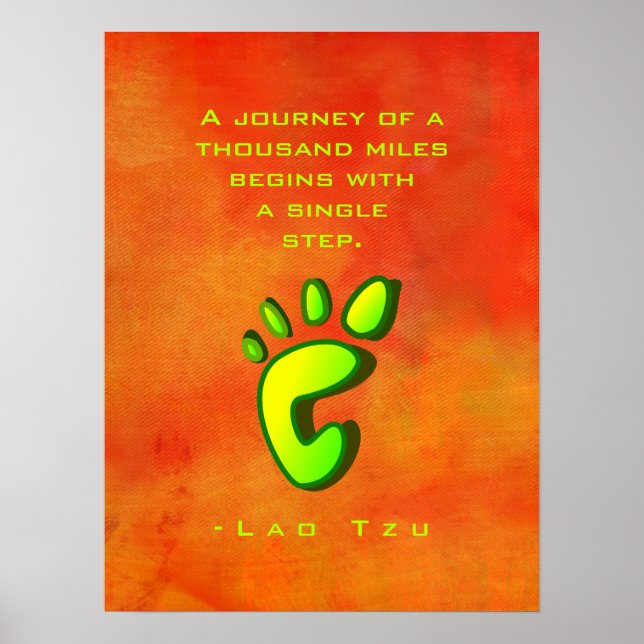Poster Sagesse motivationnelle inspirée par Lao Tzu (Devant)