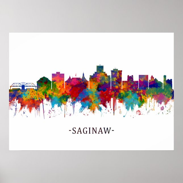 Poster Saginaw Michigan (Devant)