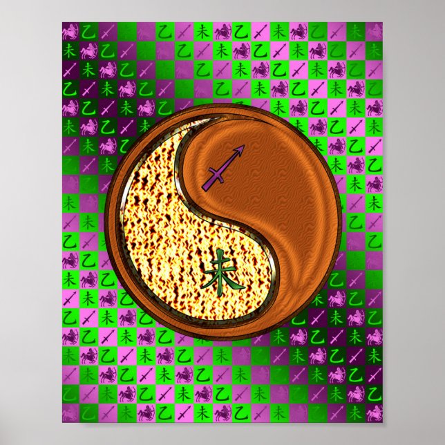 Poster Sagittaire et chèvre de bois (Devant)