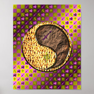 Poster Sagittaire et singe de la Terre