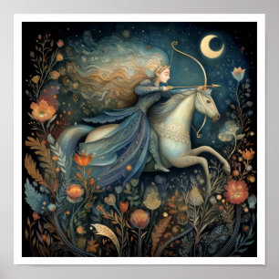 Poster Sagittaire Signe du zodiaque Astrologie Céleste