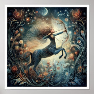 Poster Sagittaire Signe du zodiaque Astrologie Céleste