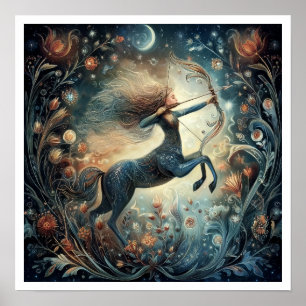 Poster Sagittaire Signe du zodiaque Astrologie Céleste
