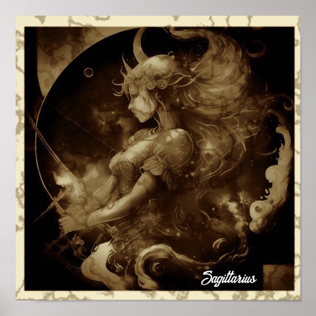 Poster Sagittarie Signe Mur Art (Devant)