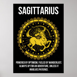 Poster Sagittarius - Horoscope, Funny Humour de signe Zod