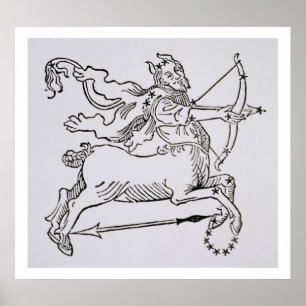 Poster Sagittarius (le Centaur) une illustration de