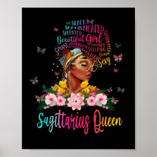 Poster Sagittarius Queen Black Femmes Persistent Belle