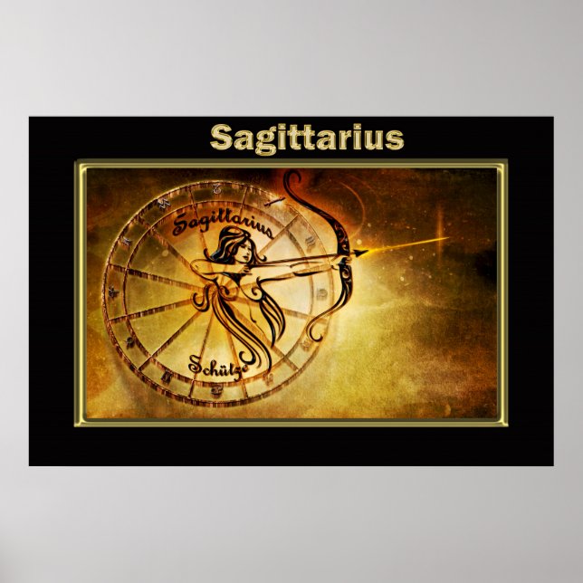 Poster Sagittarius Zodiac Astrologie (Devant)