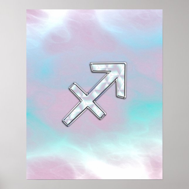 Poster Sagittarius Zodiac signe sur Mère de style perle (Devant)