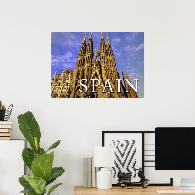 Poster Sagrada Familia | Barcelone, Espagne (Bureau à domicile)