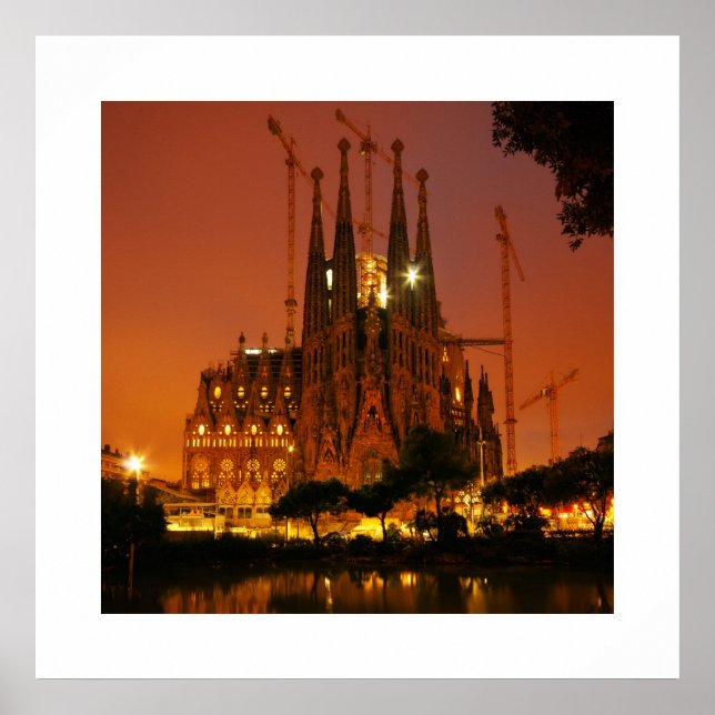 Poster Sagrada Familia, Barcelone - Espagne (Devant)