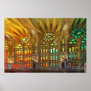 Poster Sagrada Familia. Intérieur. Vue 19.
