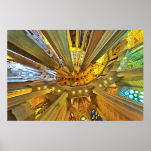 Poster Sagrada Familia. Intérieur. Vue 27.