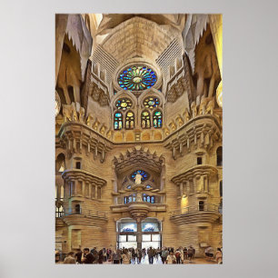 Poster Sagrada Familia. Intérieur. Vue 32.