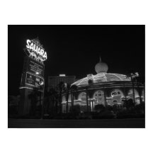 Sahara Las Vegas en noir et blanc