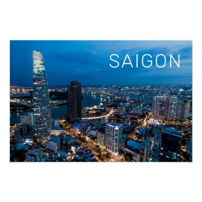 Poster Saigon (Ho Chi Minh Ville) HCMC Vietnam Holiday (Devant)