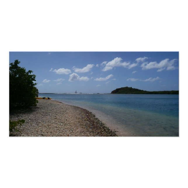 Poster Sailboat à la distance de St Thomas (Devant)