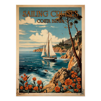 Poster Sailing Cruises Costa Brava