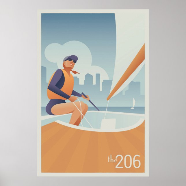 Poster Sailing Lake Union, Seattle (Devant)