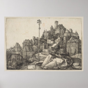 Poster Saint Anthony Engraving par Albrecht Durer