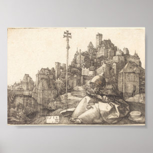 Poster Saint Anthony Reading (Albrecht Durer 1519)